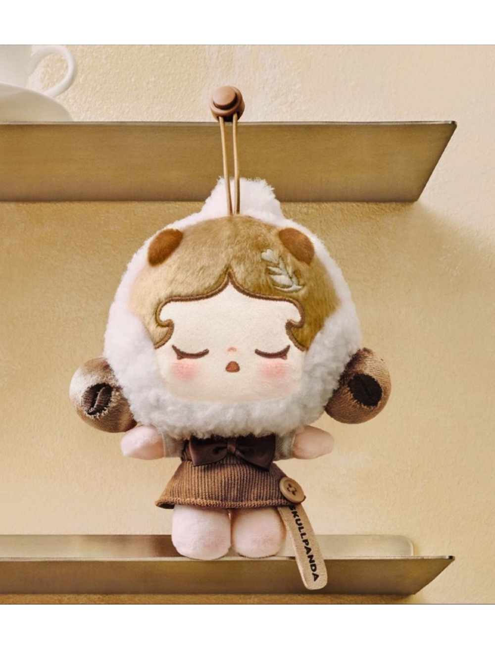 New Authentic Pop Mart Coffee Factory Skullpanda Plush Pendant